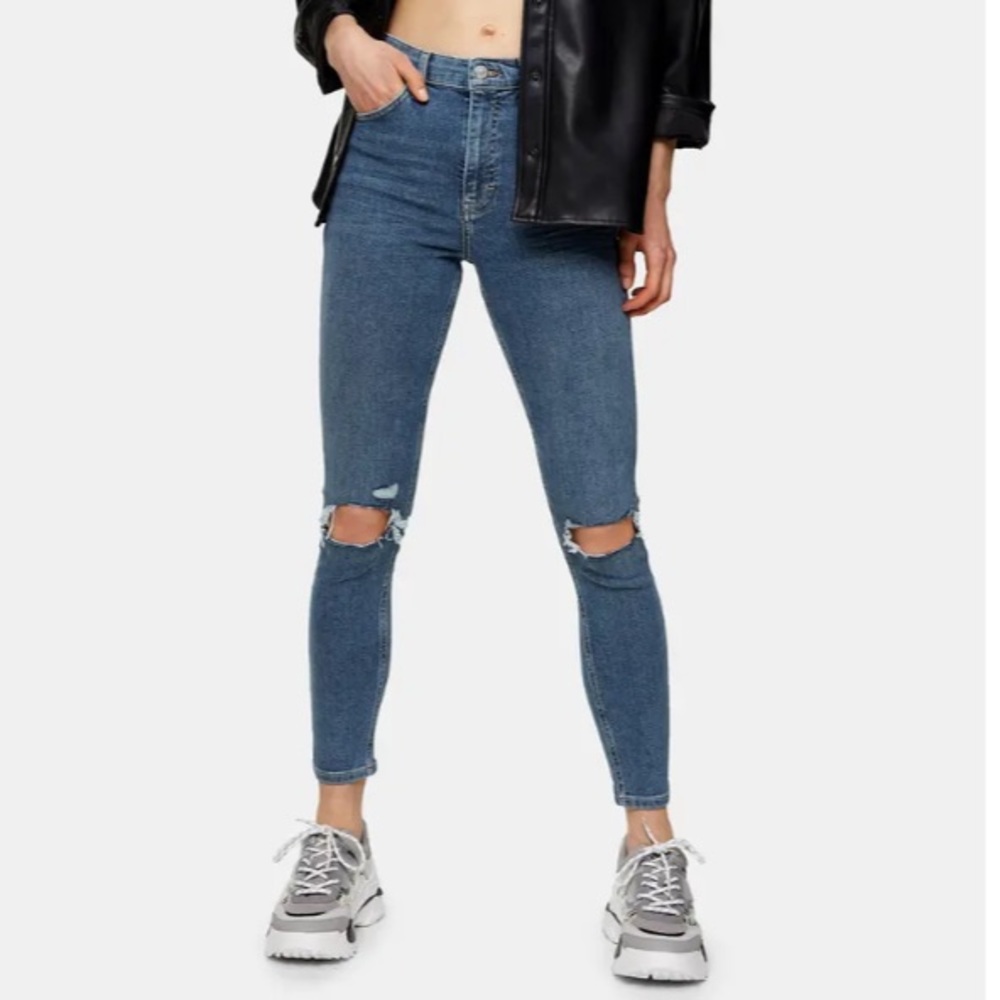 Jamie Ripped High Waist Crop Skinny Jeans